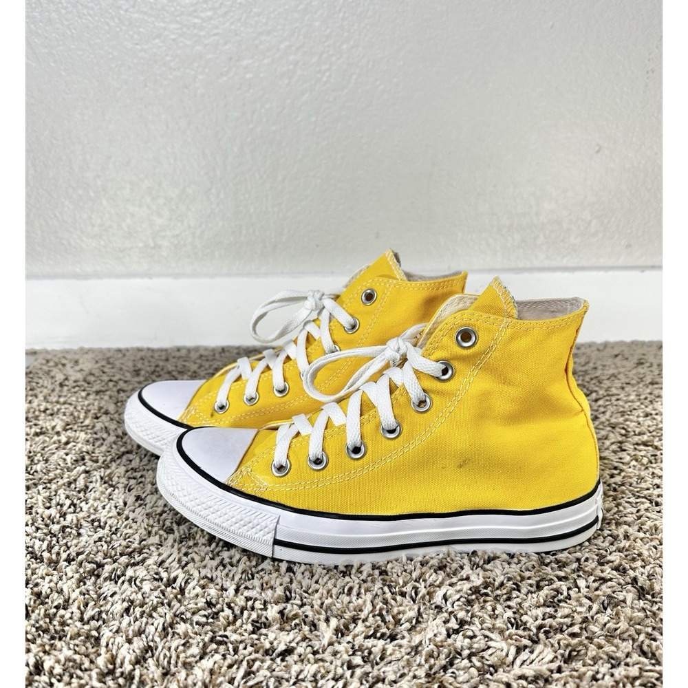 Converse All Star High Chucks Women's Size 7 Shoes Sneakers Yellow